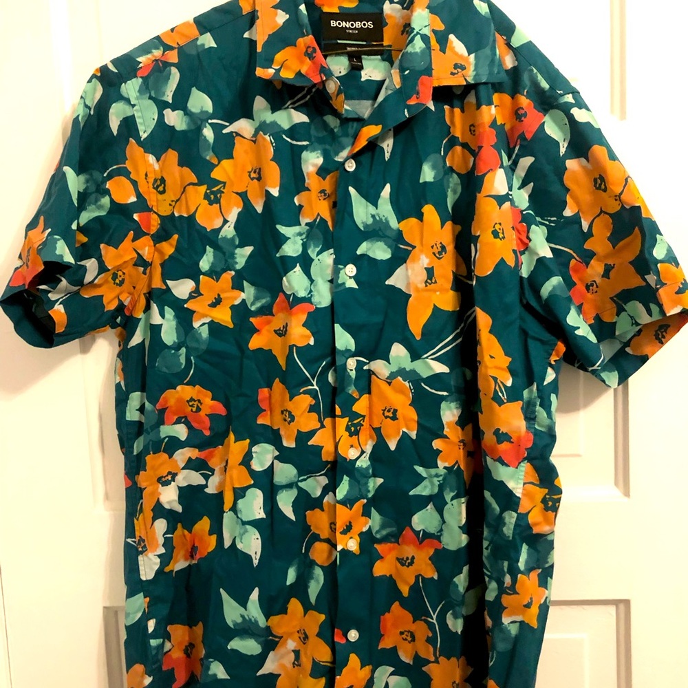 NWOT Bonobos Stretch Riviera Short Sleeve